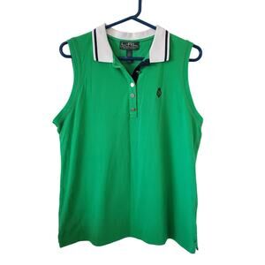 Vintage Lauren Ralph Lauren Active Sleeveless Polo Short  Womens Size XL Green